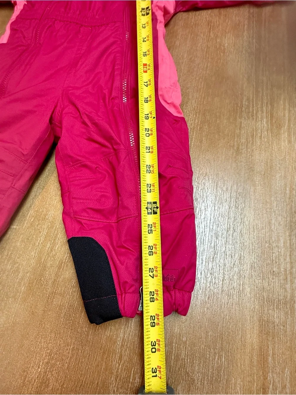 REI Toddler Snowsuit Insulated Pink Double Zip Opening Side Pockets Size 2T